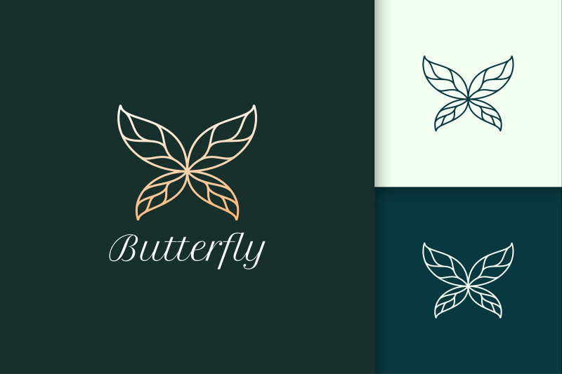 luxury-butterfly-with-leaf-wing-for-beauty-and-fashion-brand
