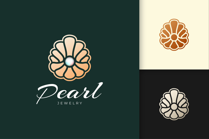 luxury-and-high-end-pearl-logo-in-abstract-clam-shape