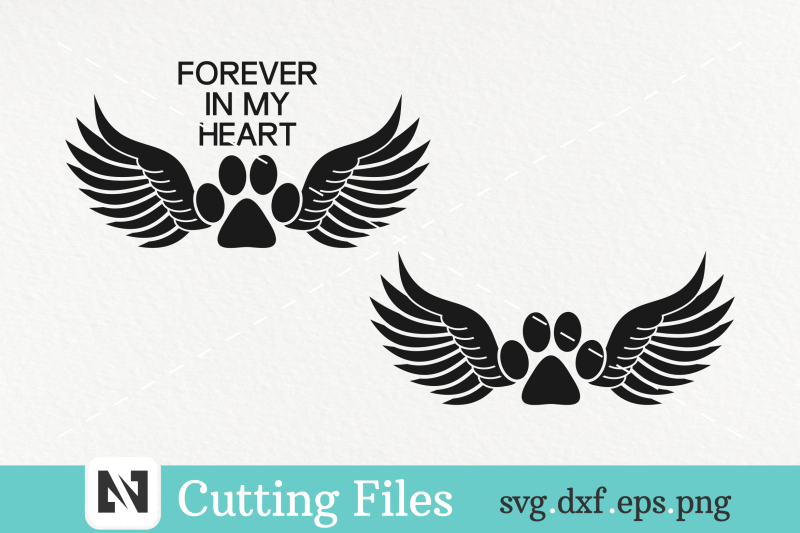 a-forever-in-my-heart-pet-memorial-svg-vector-file