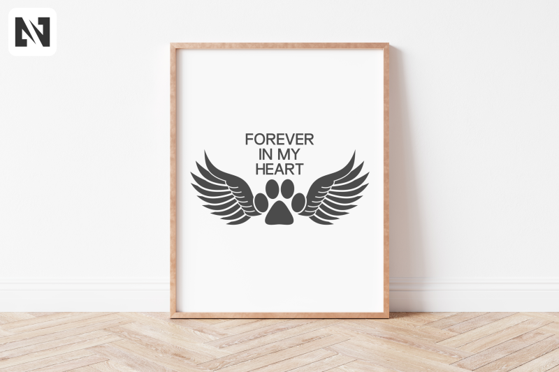 a-forever-in-my-heart-pet-memorial-svg-vector-file