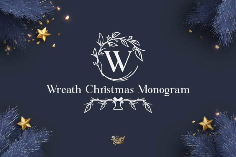 wreath-christmas-monogram-christmas-split-font