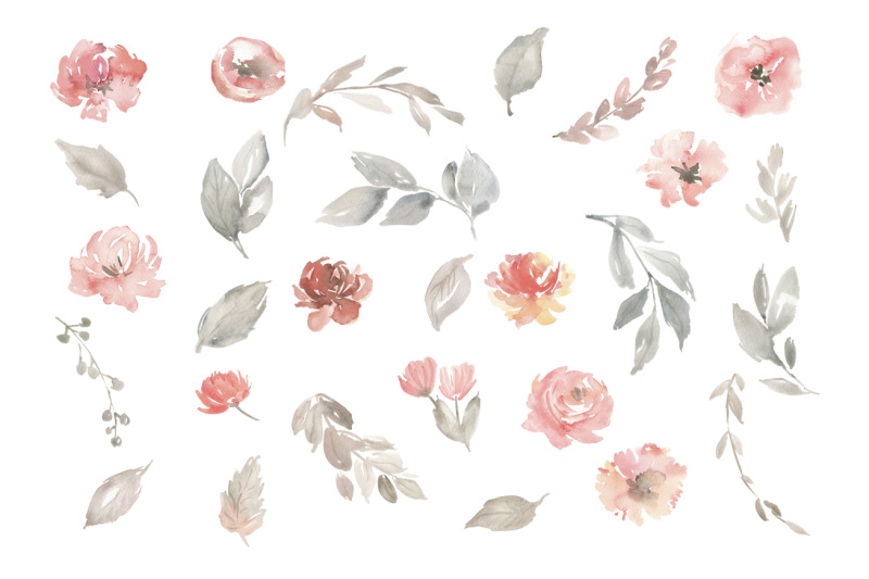 watercolor-dusty-red-amp-gray-flowers