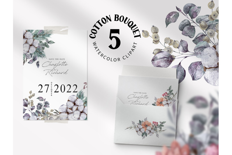 watercolor-christmas-floral-bouquets-clipart-5-png-files