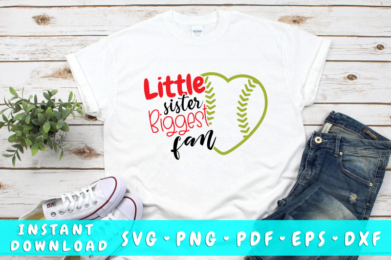 little-sister-biggest-fan-softball-svg