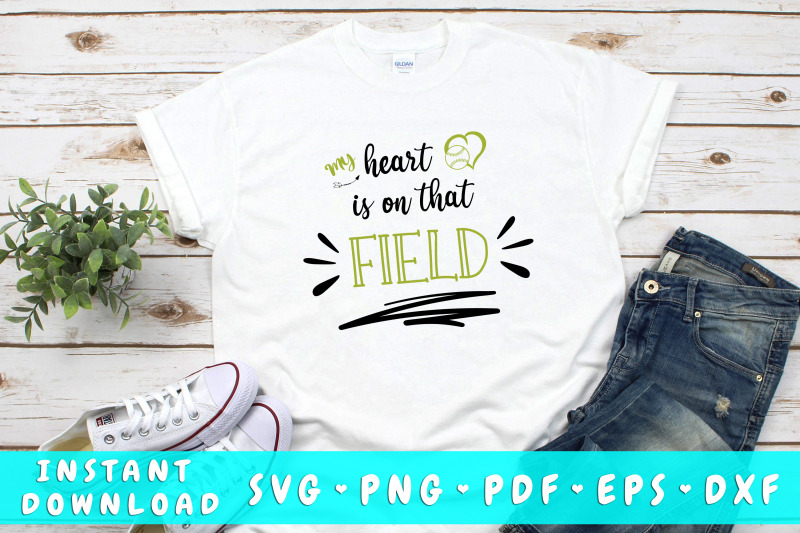 my-heart-is-on-that-field-softball-svg