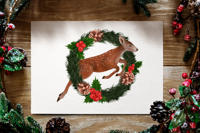 little-deer-christmas-clipart-patterns-floral-wreaths