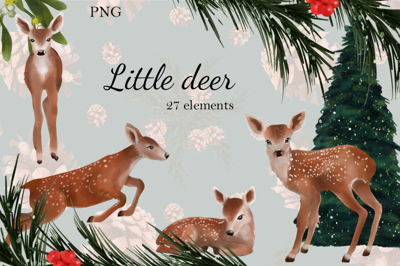 little-deer-christmas-clipart-patterns-floral-wreaths