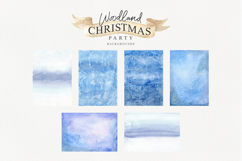 woodland-christmas-party-watercolor-set