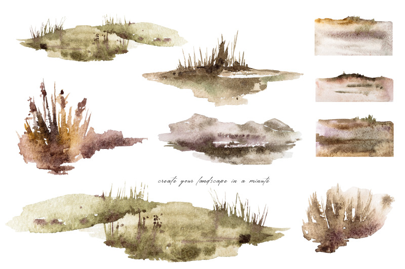 watercolor-landscape-creator-clipart-20-png-files