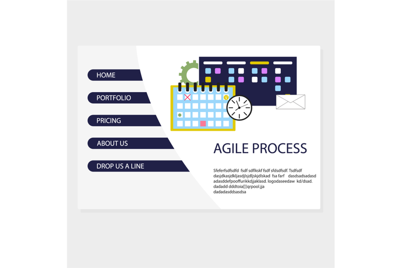 agile-process-in-business-landing-page-vector
