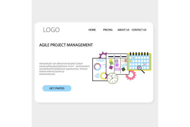 agile-project-management-concept-landing-page-website