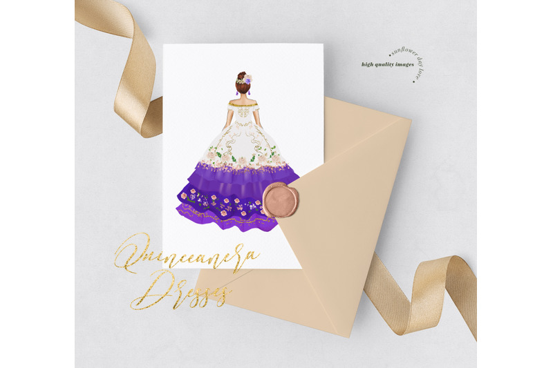 white-amp-purple-dresses-quinceaera-birthday-clipart