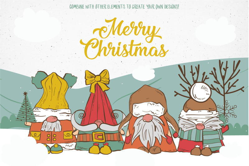 cute-christmas-gnomes-vector-illustrations