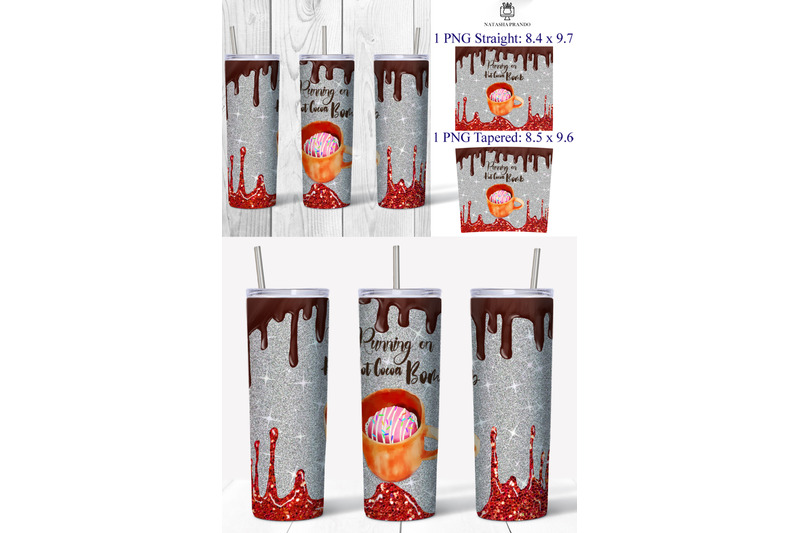 running-on-hot-cocoa-bomb-tumbler-wrap-nbsp-sublimation-design