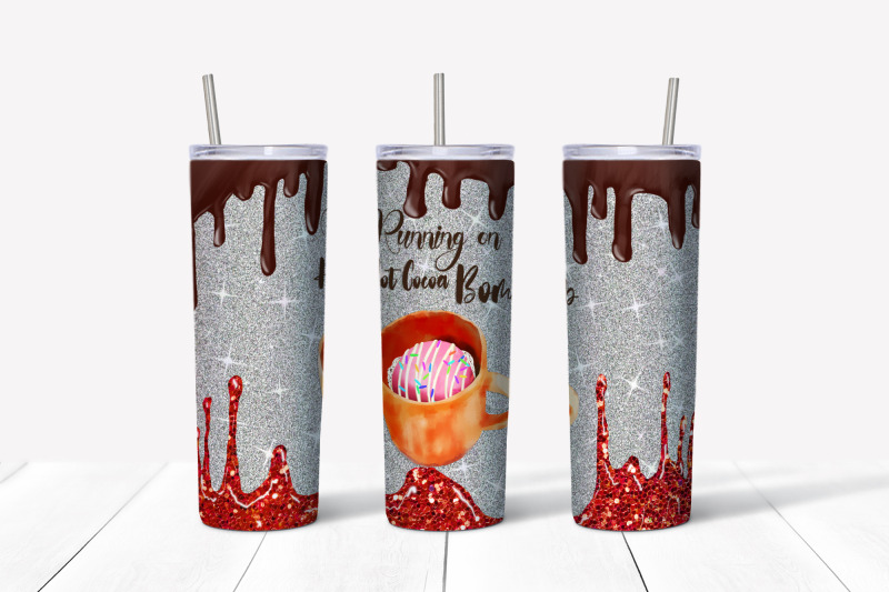 running-on-hot-cocoa-bomb-tumbler-wrap-nbsp-sublimation-design