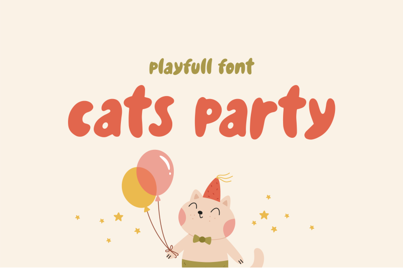 cats-party-playfull-font
