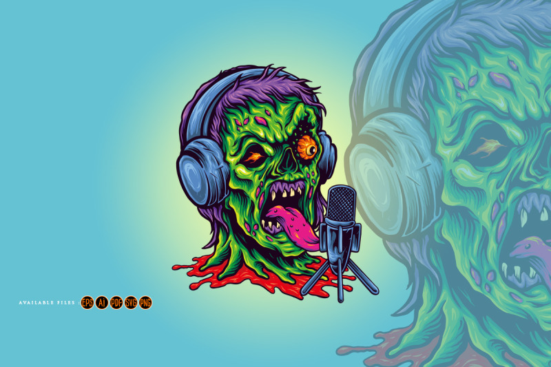 angry-head-zombie-podcast-logo-illustrations