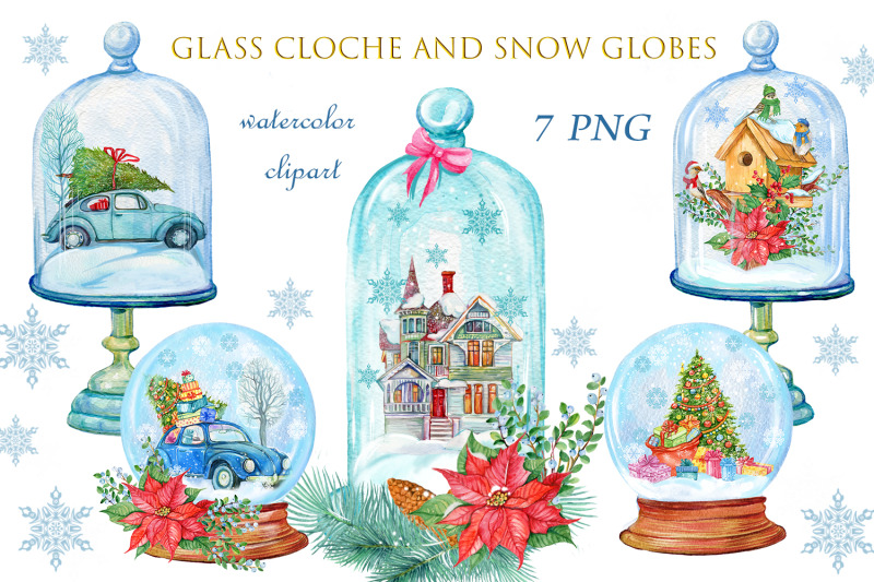 christmas-watercolor-couches-and-snow-globes