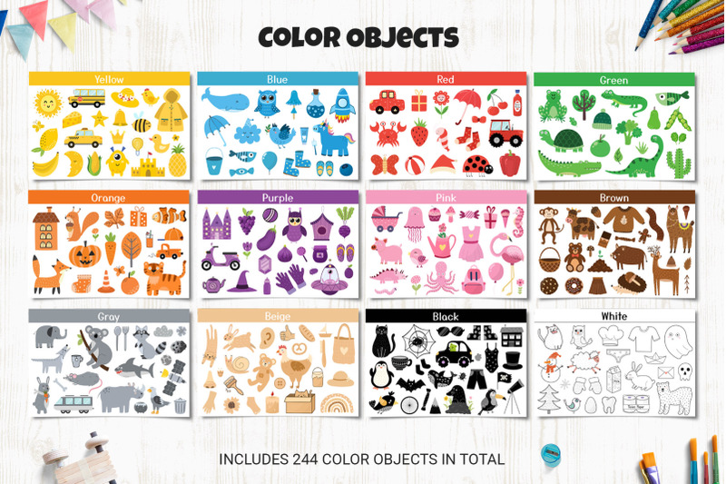 color-objects-clipart-collection