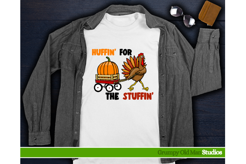 cartoon-turkey-pulling-red-wagon-huffin-for-the-stuffin