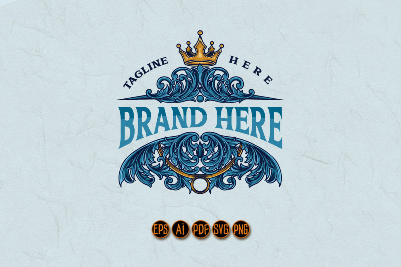 king-victorian-modern-ornate-for-logo-brand-template