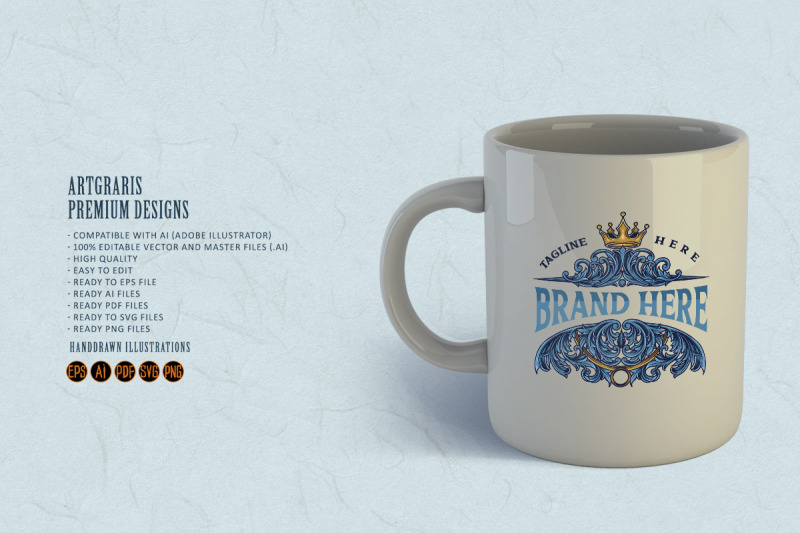 king-victorian-modern-ornate-for-logo-brand-template