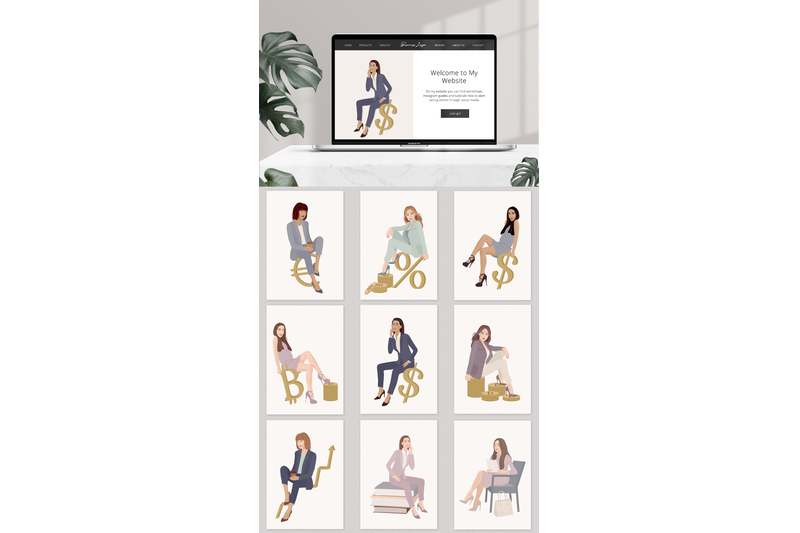 woman-and-money-part-2-illustration-set