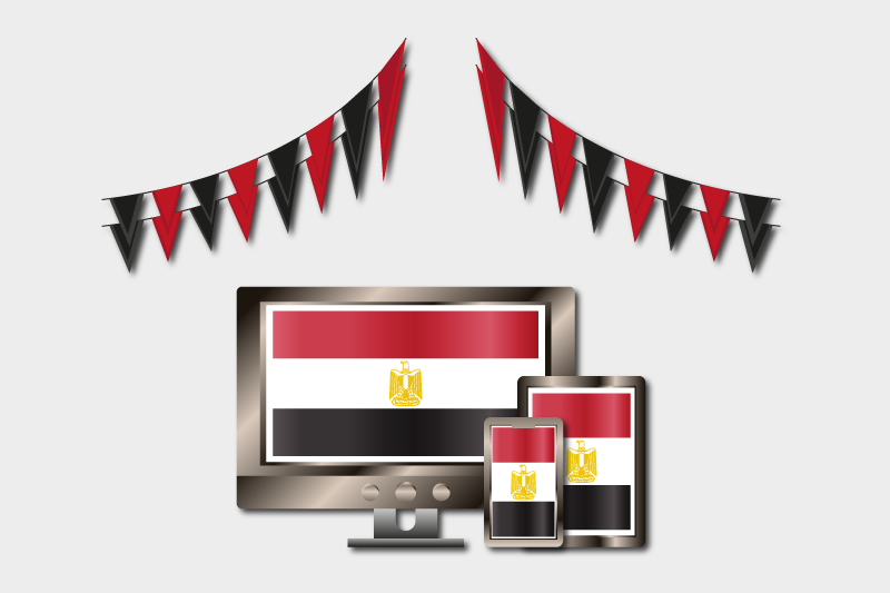 egypt-flag-set-modern-and-creative-illustration