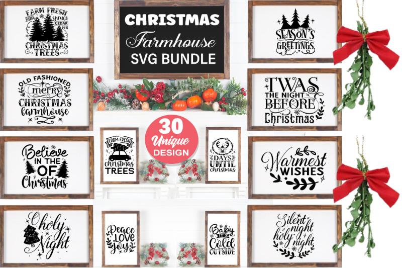 christma-farmhouses-svg-bundle