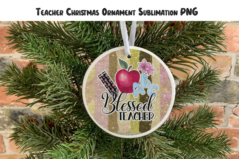 teacher-sublimation-christmas-ornament