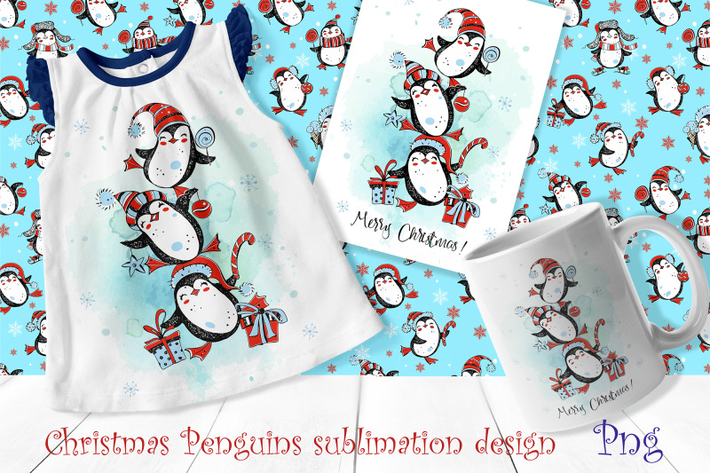 cute-christmas-penguins-illustration-for-sublimation