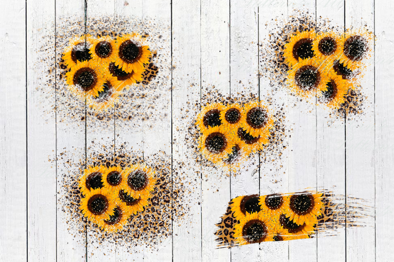 leopard-with-sunflower-sublimation-leopard-digital-background-sunflowe
