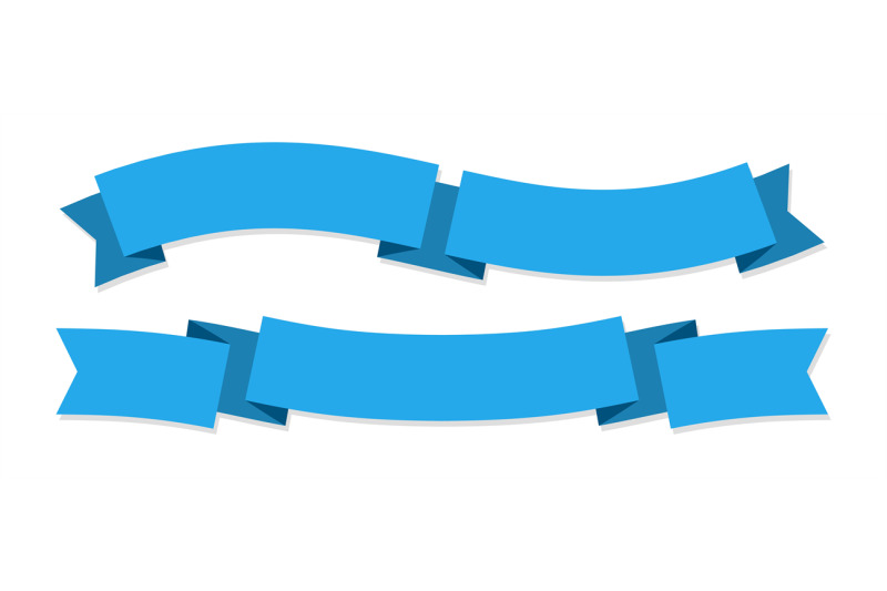 ribbon-banner-two-blue-ribbons-festive-wavy-blank-horizontal-paper-t