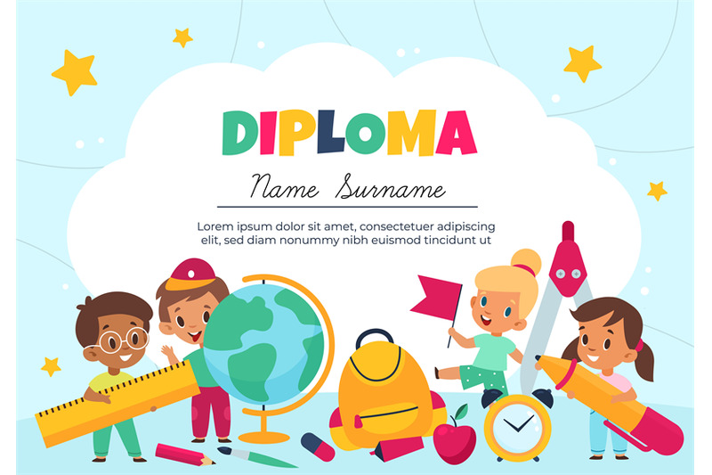 kids-school-diploma-children-graduation-kindergarten-certificate-fun