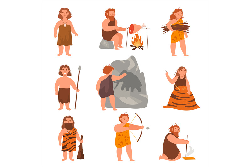 stone-age-people-ancient-cute-men-and-women-cook-sew-clothes-from-sk