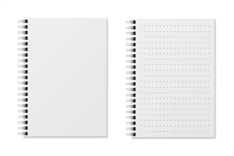 realistic-notebooks-blank-padded-diary-sketchbook-with-dots-for-writi