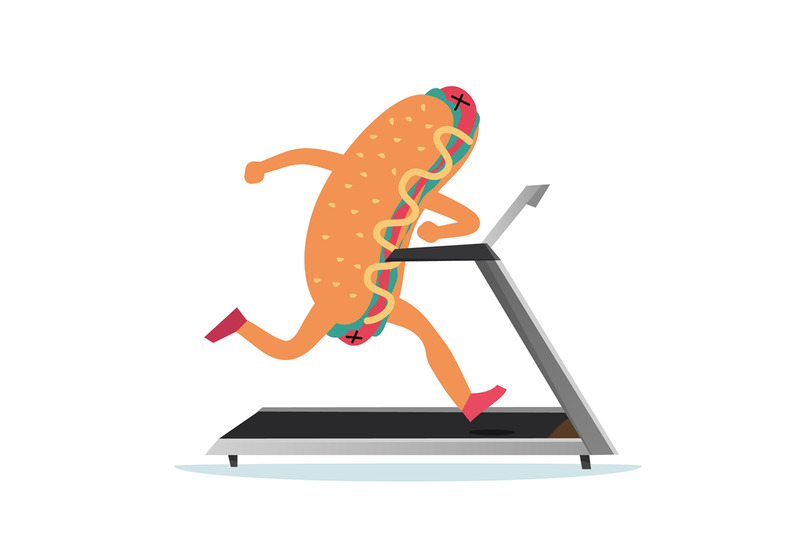 hot-dog-is-running-weight-loss-concept-cartoon-food-mascot-exercisin