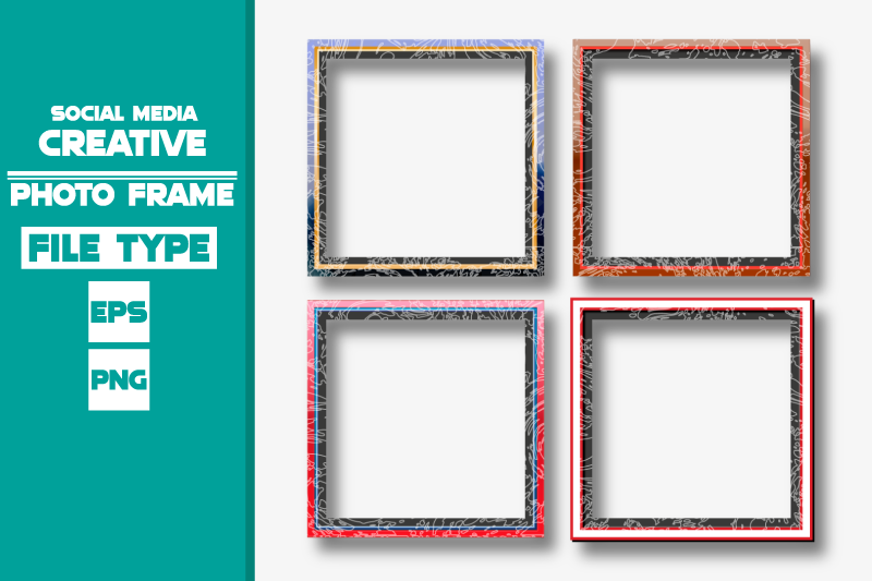 social-media-photo-frame-set-creative-and-minimalistic