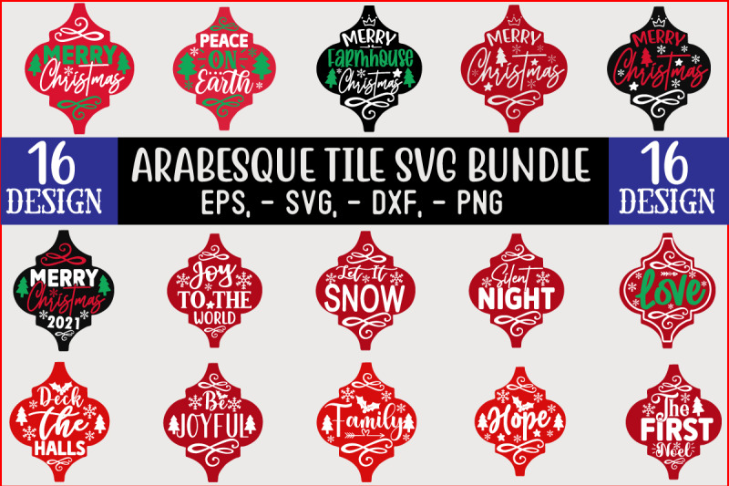 arabesque-tile-christmas-svg-design-bundle