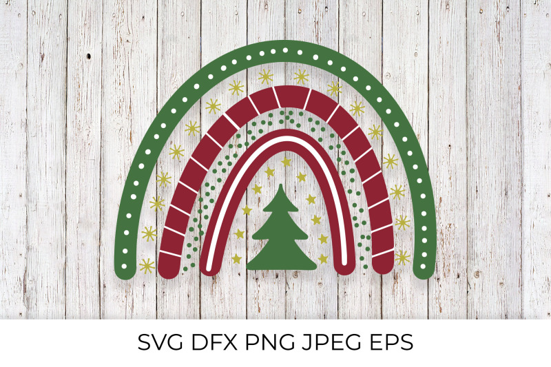 christmas-rainbow-winter-holidays-design-svg