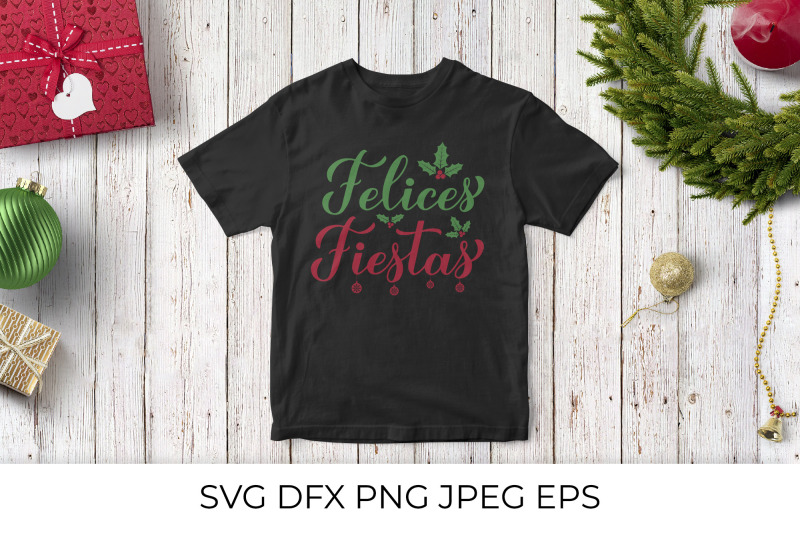 felices-fiestas-lettering-happy-holidays-in-spanish-svg