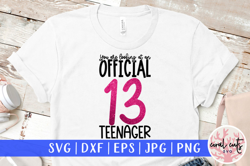 you-are-looking-at-an-official-teenager-birthday-svg-eps-dxf-png-cut