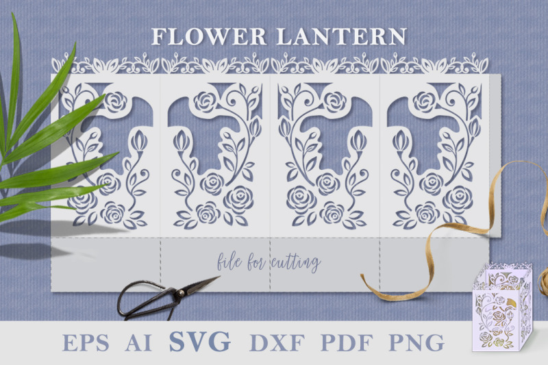 stencil-of-a-spring-lantern-with-roses-svg