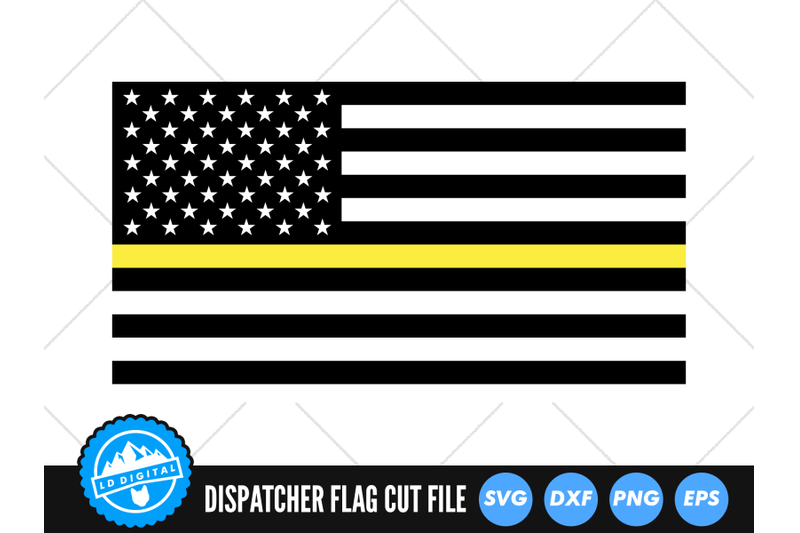 dispatcher-flag-svg-thin-yellow-line-cut-file-usa-flag-svg