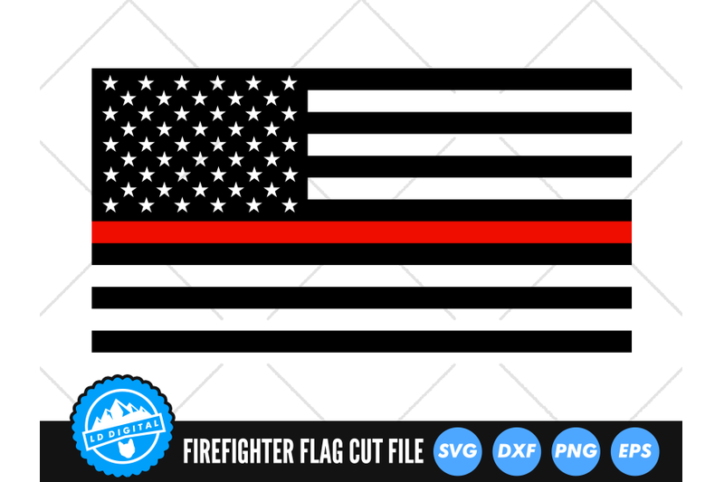 firefighter-flag-svg-thin-red-line-cut-file-usa-flag-svg