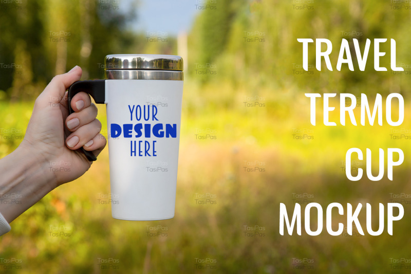 mockup-of-a-woman-handing-a-travel-mug