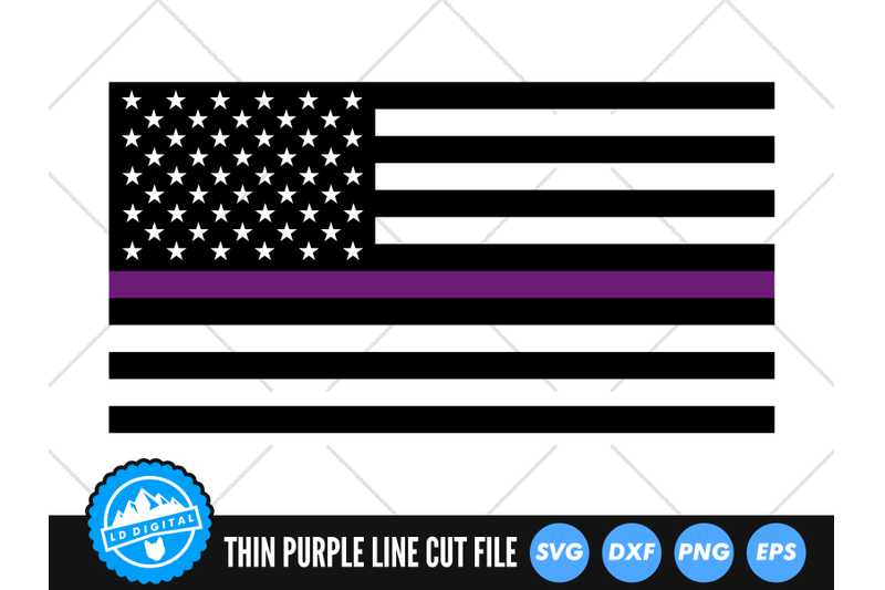 security-domestic-violence-flag-svg-thin-purple-line-cut-file