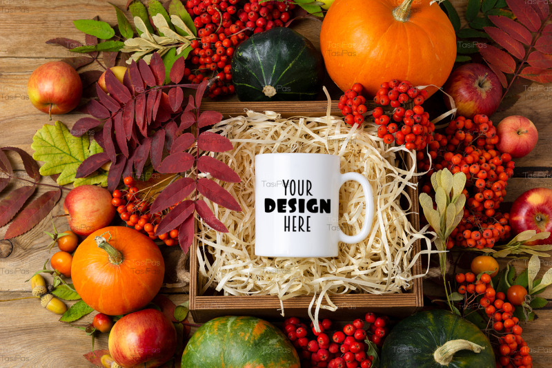 white-coffee-mug-mockup-with-pumpkins-and-fall-leaves