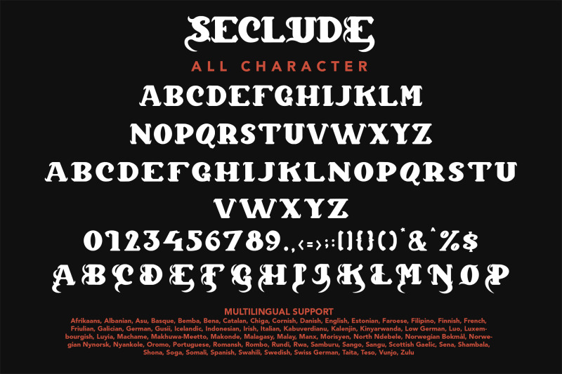 seclude-blackletter-font