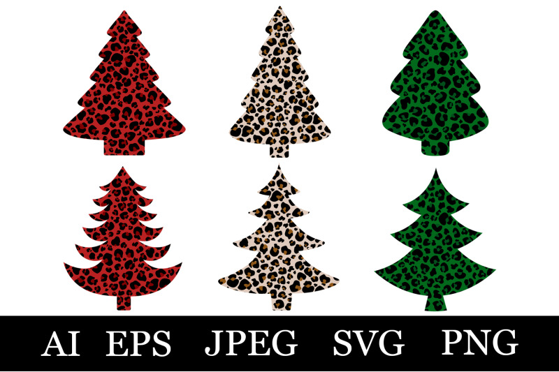 leopard-christmas-tree-sublimation-png-christmas-tree-svg